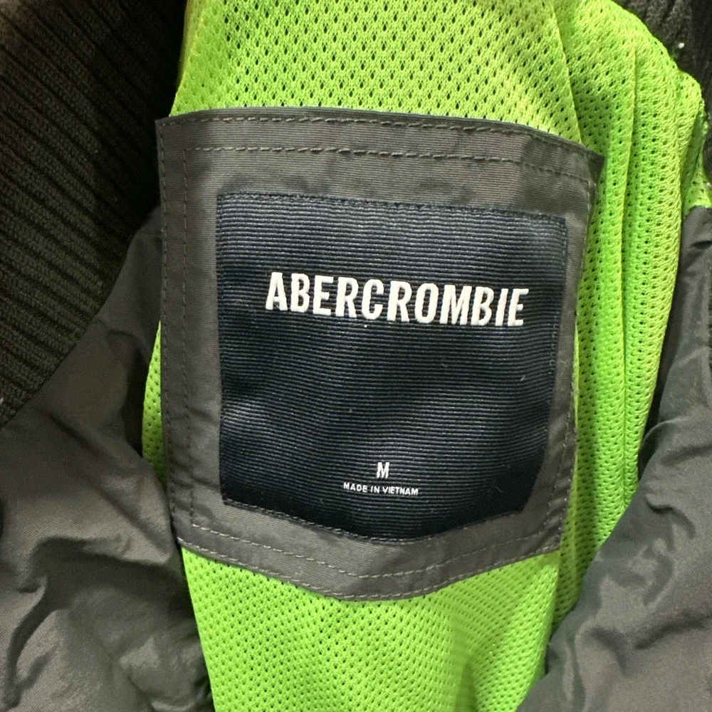 Abercrombie & Fitch AF Women's M Winter Coat Parka Gray Hooded‎ Full Zip